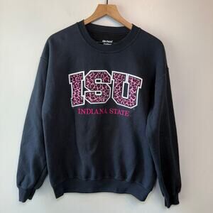 Gildan Dry Blend Indiana State University ISU Crewneck Sweatshirt Size Medium